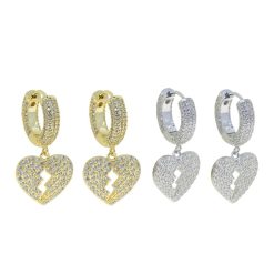 boucles d’oreilles avec cœur brisé