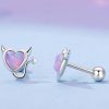 boucles d'oreilles avec cœur de diable
