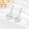 boucles d'oreilles avec cœur entrelacé