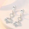 boucles d'oreilles avec cœur infini