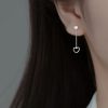 boucles d'oreilles chaîne avec cœur