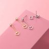 boucles d'oreilles chaîne cœur