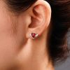 boucles d'oreilles cœur ange