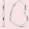 boucles d'oreilles cœur avec or blanc