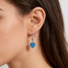 boucles d'oreilles cœur bleu
