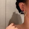 boucles d'oreilles cœur brillant