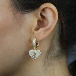 boucles d’oreilles cœur brisé