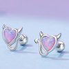 boucles d'oreilles cœur de diable