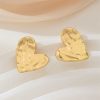 boucles d'oreilles cœur doré de marque