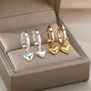 boucles d'oreilles cœur en acier inoxydable
