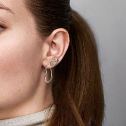 boucles d'oreilles cœur en or blanc