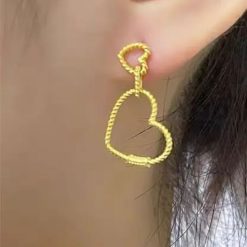 boucles d’oreilles cœur en or pour enfant