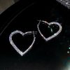 boucles d’oreilles cœur en strass