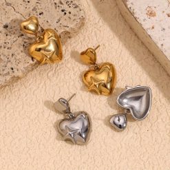 boucles d'oreilles cœur et étoile