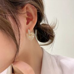 boucles d’oreilles cœur fantaisie