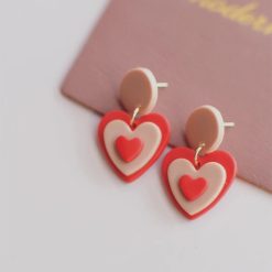 boucles d’oreilles cœur fille
