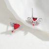 boucles d'oreilles cœur forme ange
