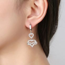 boucles d'oreilles cœur infini