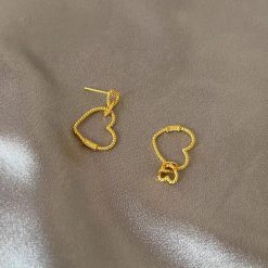 boucles d’oreilles cœur or pour enfant