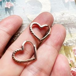 boucles d'oreilles cœur or rose