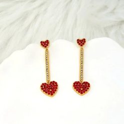 boucles d'oreilles cœur pendant enfant