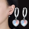 boucles d'oreilles cœur pierre