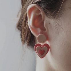boucles d’oreilles cœur pour fille