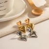 boucles d’oreilles double cœur