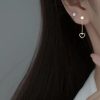 boucles d'oreilles en chaîne cœur