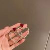 boucles d'oreilles en cœur brillant