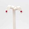 boucles d'oreilles en cœur rose pour enfant