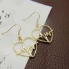 boucles d’oreilles forme battement de cœur