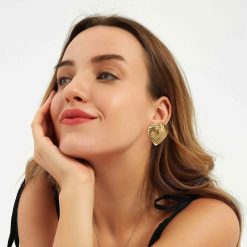 boucles d’oreilles grand cœur
