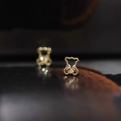 boucles d'oreilles ourson et cœur