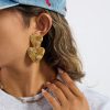 boucles d'oreilles pendantes 2 cœurs