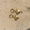 boucles d'oreilles pendantes avec cœur pas cher