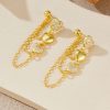 boucles d’oreilles pendantes cœur en argent