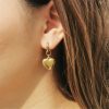 boucles d'oreilles pendantes cœur pas cher