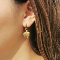 boucles d'oreilles pendantes cœur pas cher