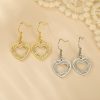 boucles d'oreilles pendantes cœur strass