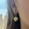 boucles d'oreilles pendantes en cœur pas cher