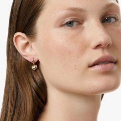 boucles d'oreilles pendantes petit cœur
