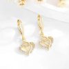boucles d'oreilles plus cœur entrelacé