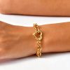 bracelet avec cœur doré