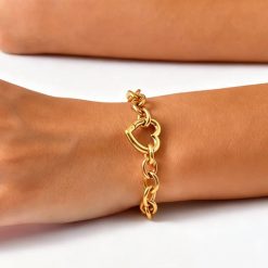 bracelet avec cœur doré