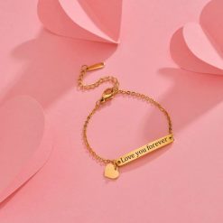 bracelet avec cœur personnalisé