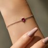 bracelet avec cœur rose