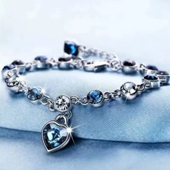bracelet cœur bleu