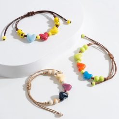 bracelet cœur en céramique