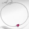 bracelet cœur en rose